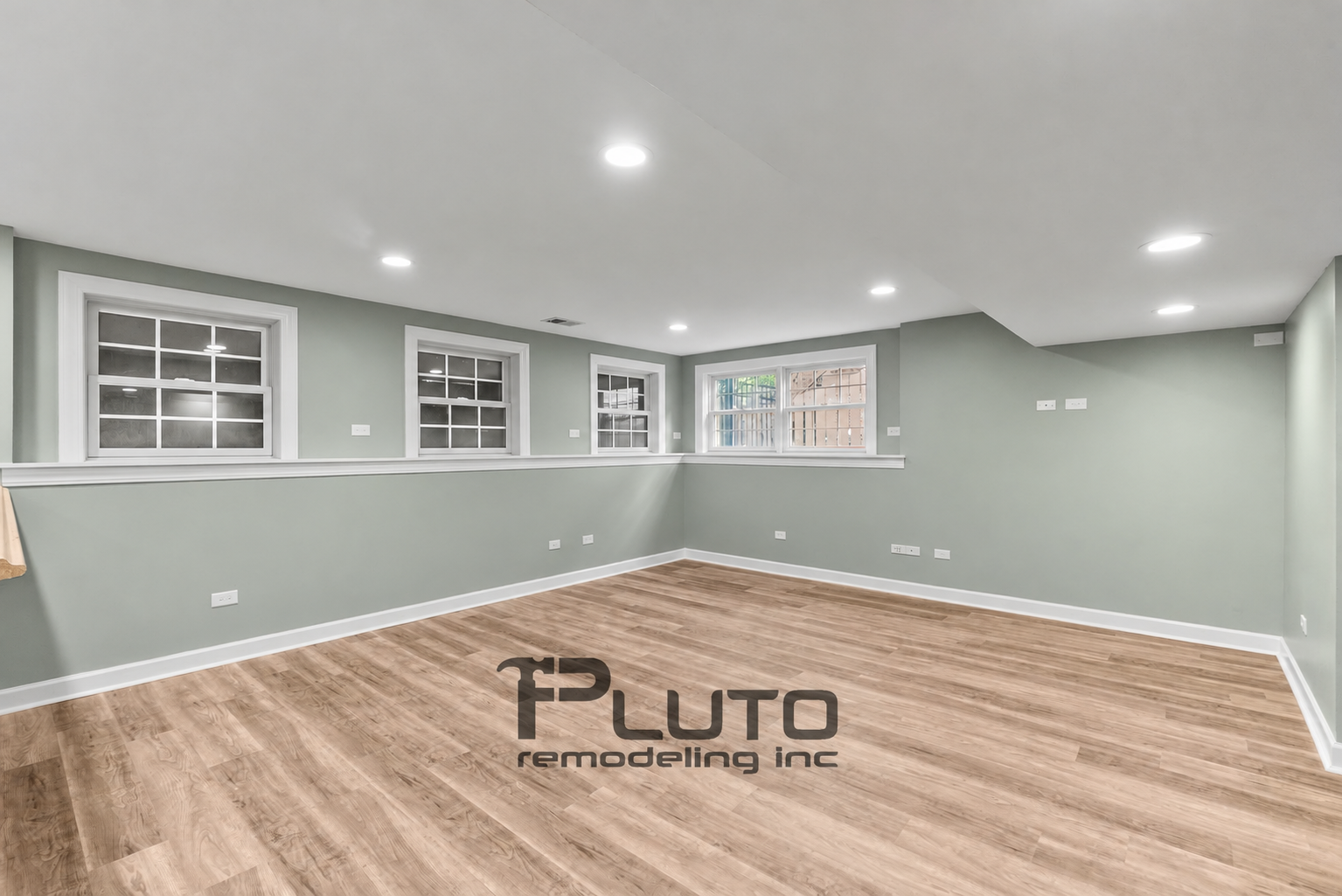 Finished flooring, trim and lighting — Pluto Remodeling