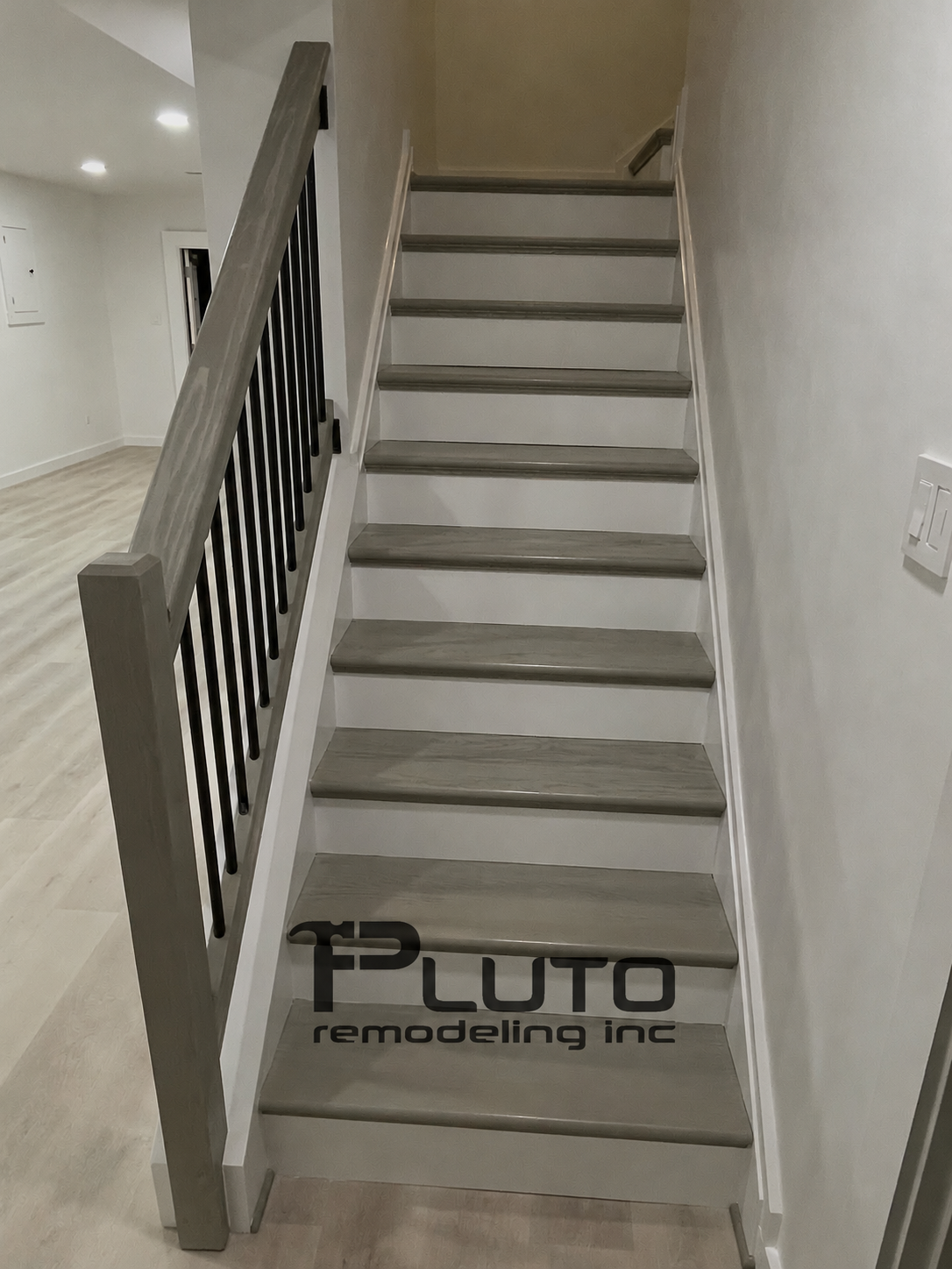 Stair treads, risers and railing — Pluto Remodeling